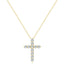 #A035 Moissanite Cross Pendant Necklace 925 Sterling Silver