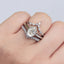 #735 Pear Cut Center Stone Moissanite Ring S925 Sterling Silver