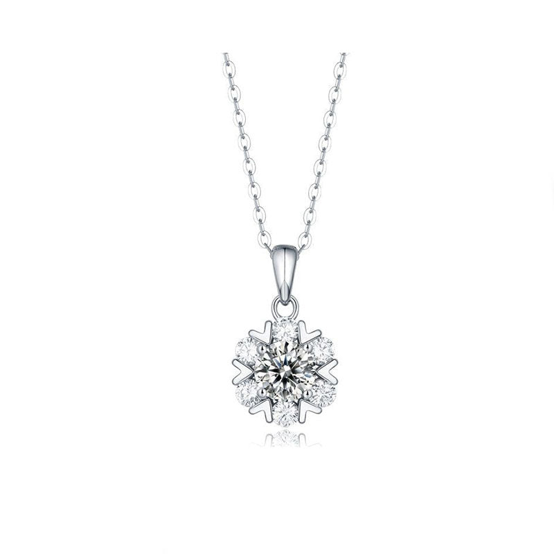 #104 1-5Carat Moissanite Necklace S925 Sterling Silver