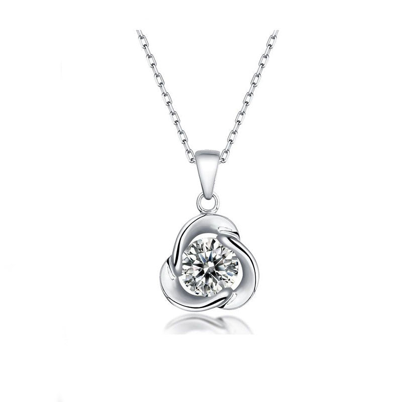 #105 1Carat Moissanite Necklace S925 Sterling Silver