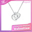 #164 Heart Design Zircon Necklace S925 Sterling Silver