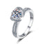 [ Valentine's Gift ] #748 1CT Luxury Full Moissanite Wedding Ring S925 Sterling Silver