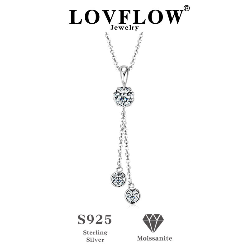 #737 Moissanite Necklace S925 Sterling Silver