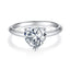 #721  2Carat Heart-shaped Moissanite Ring S925  Sterling  Silver