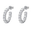 #732 2.6ct Full Moissanite Hoop Earrings S925 Sterling Silver