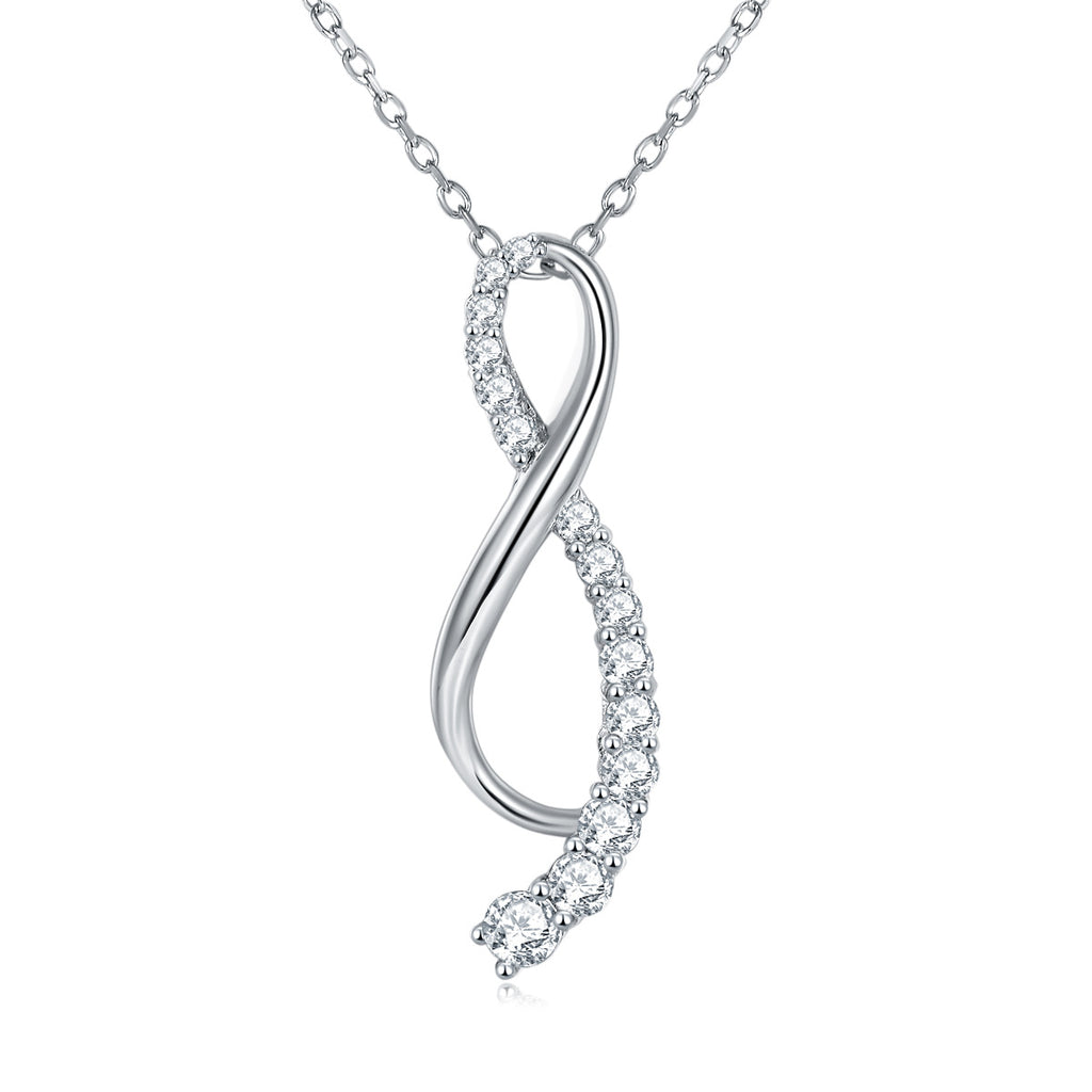 #725  Unique Full Moissanite Necklace S925 Sterling  Silver