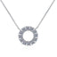 [Valentine's Gift] #746 Round Shape Full Moissanite Necklace S925 sterling Silver