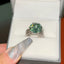 #397 Gorgeous 10Carat Moissanite Ring S925 Sterling Silver Green and Clear color