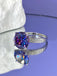 #60 Gorgeous 5Carat Colors Round Moissanite Women Ring S925 Sterling Silver