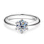 Star Cut 6 Claw Solitaire Moissanite Engagement Ring   #001