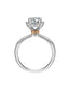 #291 1-2Carat Moissanite Ring S925 Sterling Silver HGE Placeted 18 karat  Gold