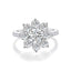 #399 1Carat Flower Shape Moissanite Ring S925 Sterling Silver