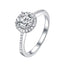 #61 1-3ct Round Halo Moissanite Ring S925 Sterling Silver