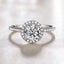 #61 1-3ct Round Halo Moissanite Ring S925 Sterling Silver