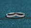 # 220 Moissanite S925 Sterling Silver V Band Ring