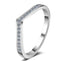 # 220 Moissanite S925 Sterling Silver V Band Ring