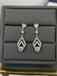 #656 1carat Moissanite Dangle Earring 925 Sterling Silver Women Jewelry