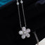 #614 Gorgeous Flower design Gem Necklace and Earring Set 925 Sterling Silver