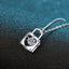 [ Valentine's Gift ] #744 Lock Design Moissanite Necklace S925 Sterling Silver