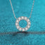 [Valentine's Gift] #746 Round Shape Full Moissanite Necklace S925 sterling Silver