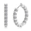 #A033 Moissanite Earring Hoop 925 Sterling Silver Jewelry