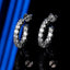 #732 2.6ct Full Moissanite Hoop Earrings S925 Sterling Silver