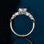 #259 1Carat Moissanite Ring  S925 Sterling Silver HGE Plated 18 Karat Gold