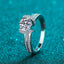 [ Valentine's Gift ] #748 1CT Luxury Full Moissanite Wedding Ring S925 Sterling Silver