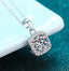 #308 1carat Moissanite Square Halo Necklace S925 Sterling SIlver