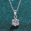 #394 1-5carat Moissanite Necklace S925 Sterling Silver