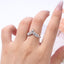 #A036 Full Moissanite Accessory V Band Ring S925 Sterling Silver