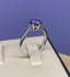 #96 Violet Moissanite Ring Star Cut Classic 6 Claw Solitaire Ring 925 Sterling Silver