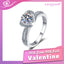 [ Valentine's Gift ] #748 1CT Luxury Full Moissanite Wedding Ring S925 Sterling Silver