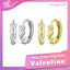#A017 All Moissanite Hoop Earrings For Women S925 Sterling Silver