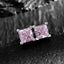 #617  Classic Princess 6*6mm High Carbon Earring S925 Sterling Silver