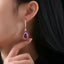 #621 Luxury Pear Shape 8*12mm Gem Earring S925 Sterling Silver 2 Colors