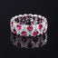#644 Luxury Ring Band High Carbon Gem S925 Sterling Silver 2 Colours