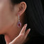 #621 Luxury Pear Shape 8*12mm Gem Earring S925 Sterling Silver 2 Colors