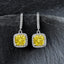 #619 Luxury Radiant High Carbon Gem Earring S925 Sterling Silver