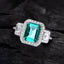 #627 Luxury 8mm*10mm Emerald Cut Gem Ring S925 Sterling Silver
