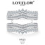 #A050 Hign Carbon Stone Crown Design Wedding Bands Ring Enhancer S925 Sterling Silver