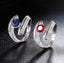 #534 6mm 1carat Artificial Gemstone Ring 925 Sterling Silver