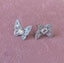 #126 Moissanite Butterfly Stud Earring S925 Sterling Silver