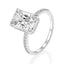 #63 Gorgeous 4ct High Carbon or moissanite stone Women Ring S925