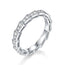 #458 All Moissanite Snake Band S925 Sterling Silver