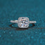 #310  0.5-2Carat Moissanite Halo Ring S925 Sterling Silver Ring