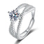 #179 1-2Carat Moissanite Ring True Love S925 Sterling Silver Adjustable