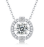 Floating 1 Carat Moissanite Necklace S925 Sterling Silver #117