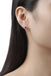 #186 1Carat Pink Moissanite Women Halo Ear Stud S925 Sterling Silver