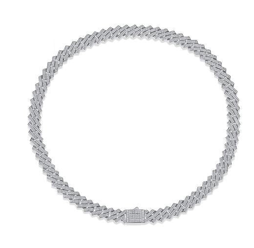 #466 60cm All Moissanite Necklace for Men S925 Sterling Silver